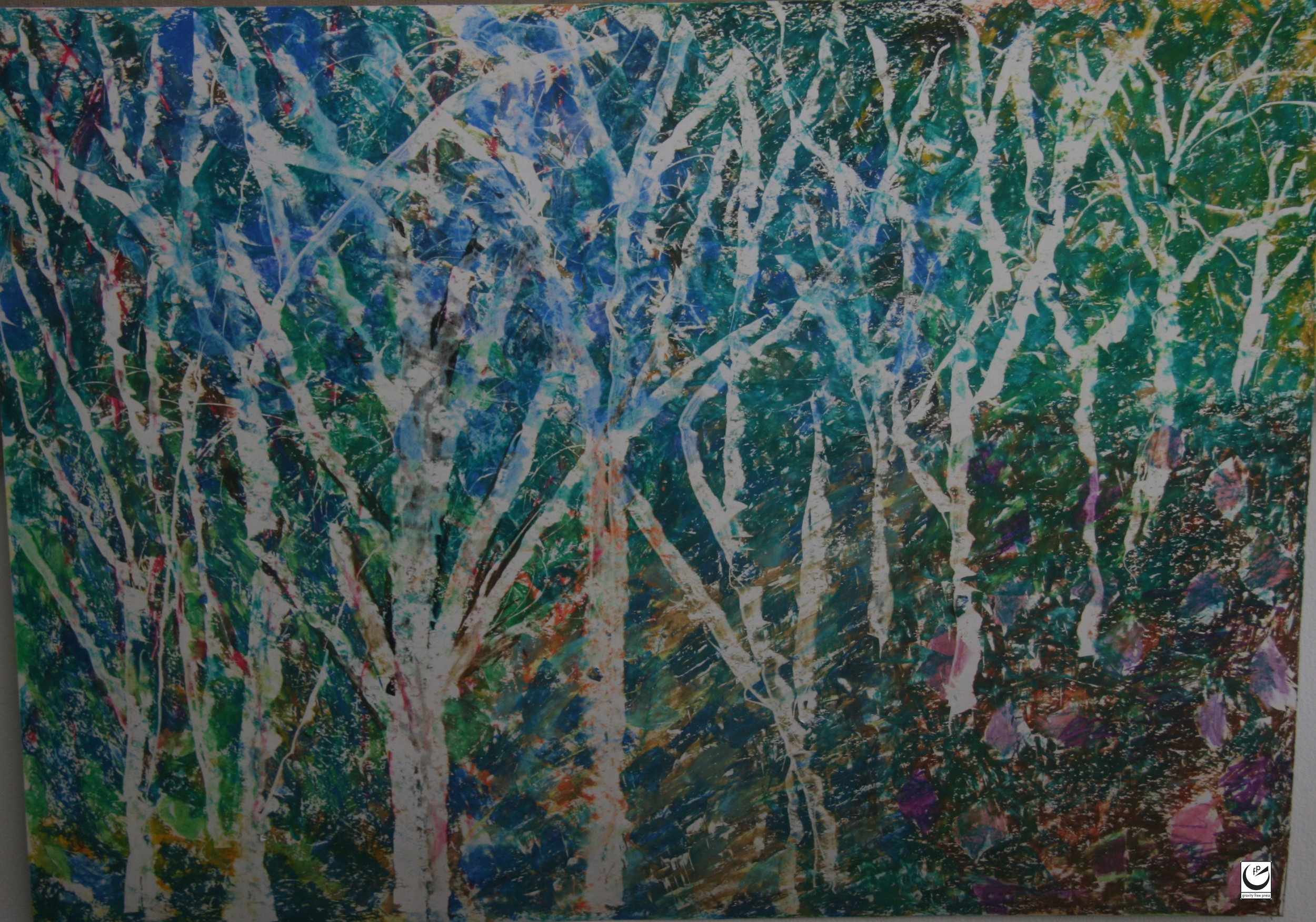 Tree Series, 22” x 30,” wax crayon on paper, 2018
