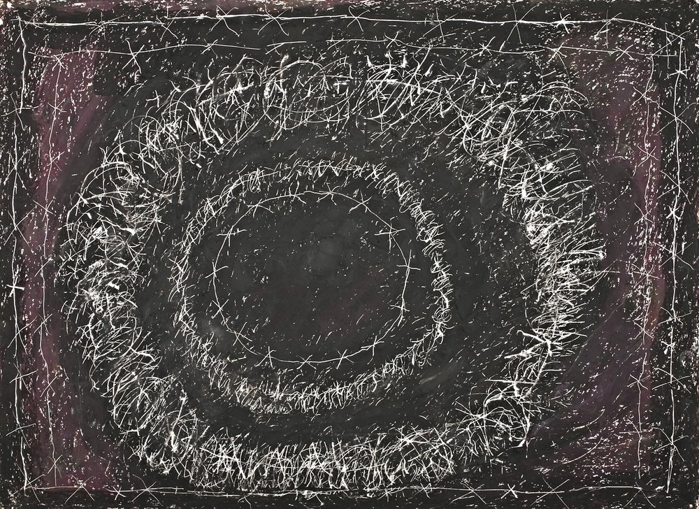 SHOAH DETAIL, Wax Crayon on paper, 22" X 30," 2013