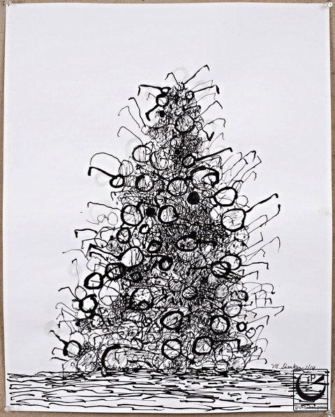Pile of Spectacles II, pen + ink, 22" x 26," 2014