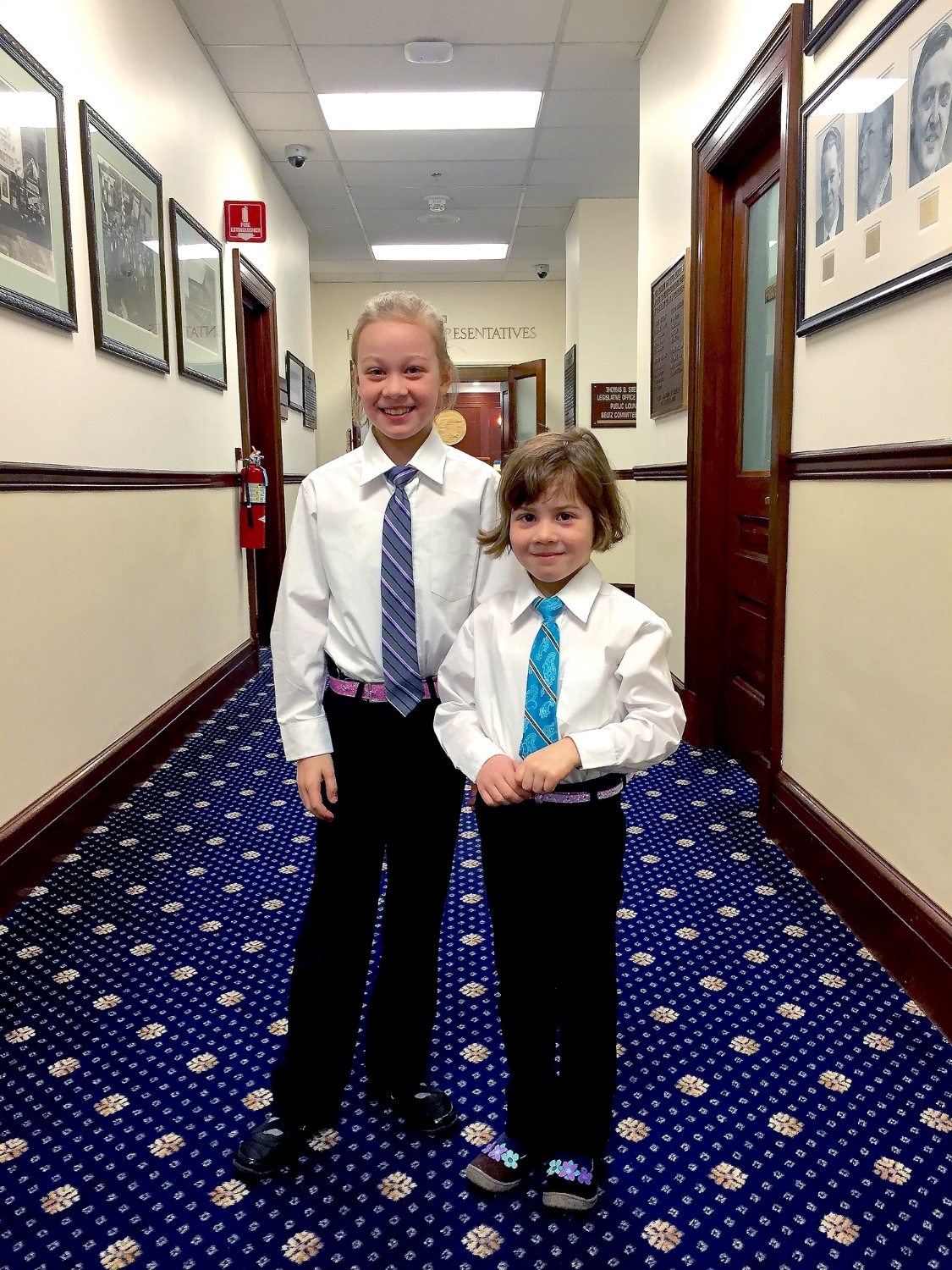 Evelyn and Abigail Wool, Guest Pages, daughters of Adam Wool, Representative, District 5