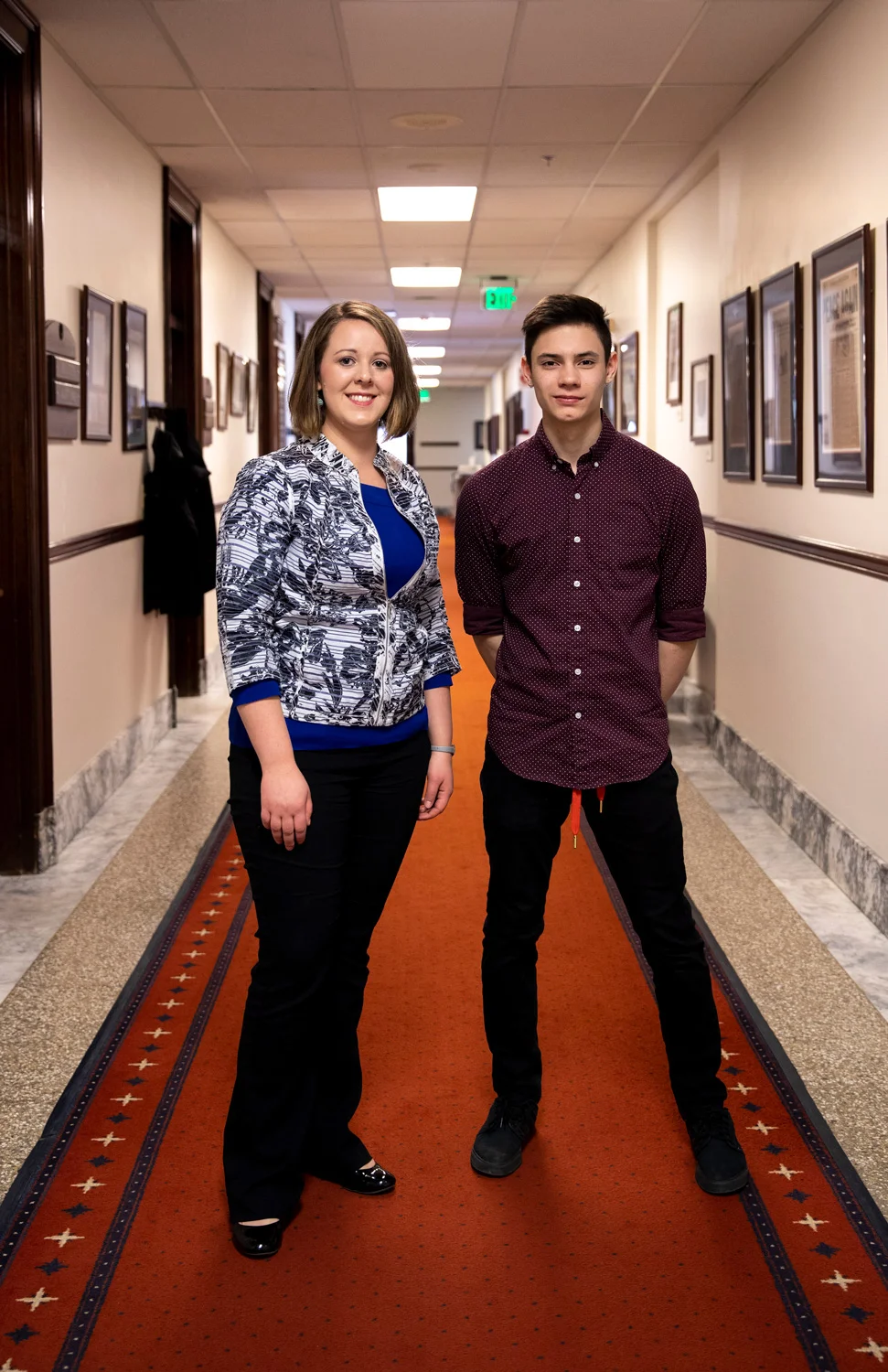 Audrey Stack, Clinic Director for the Alaska Center for Natural Medicine, and Gavin McGahan, 11th grade student with IDEA, both visiting from district 5 for the Rotary Youth Leadership Awards (RYLA)