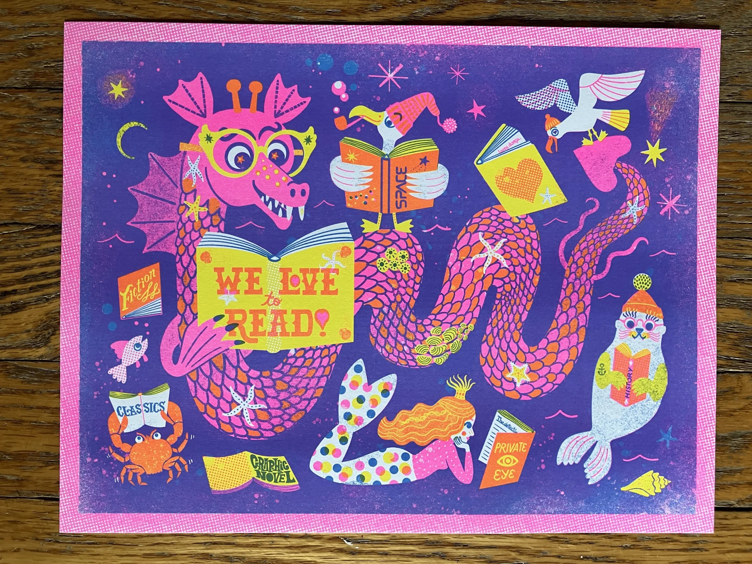 Sea Dragon and friends love to read!