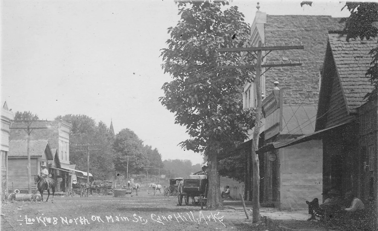 Looking North on Main St., Cane Hill, Ark.