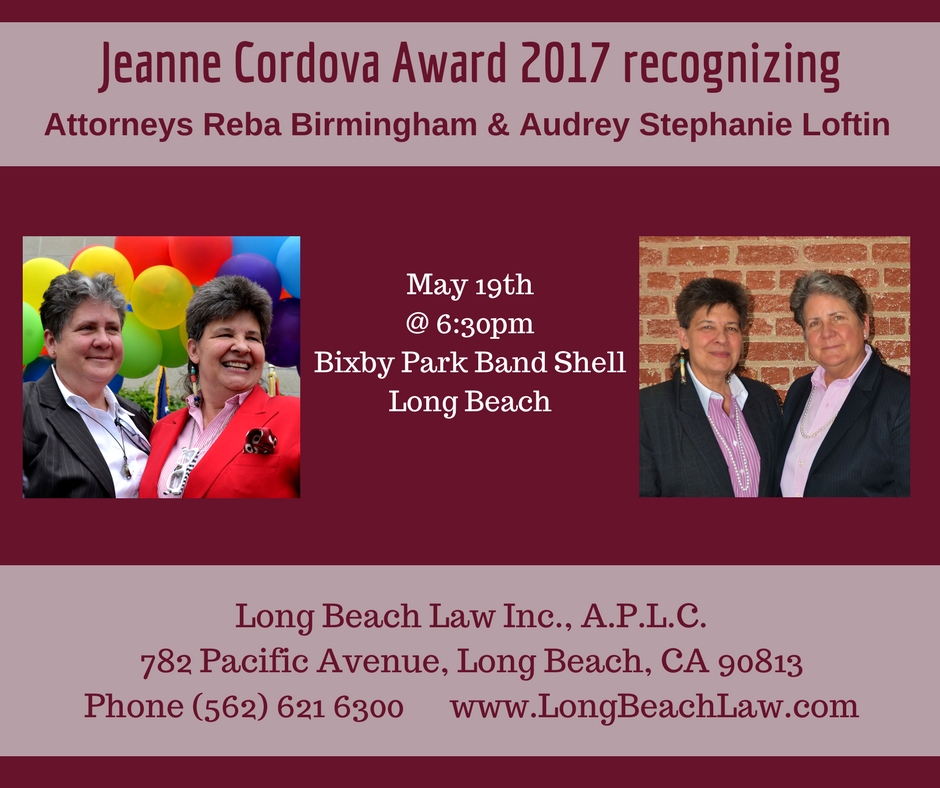 Stephanie and Reba receive Jeanne Cordova Award 2017