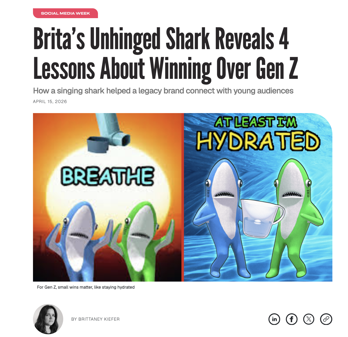  Some nice press from the folks at Adweek who recognized our impact with Gen Z. 