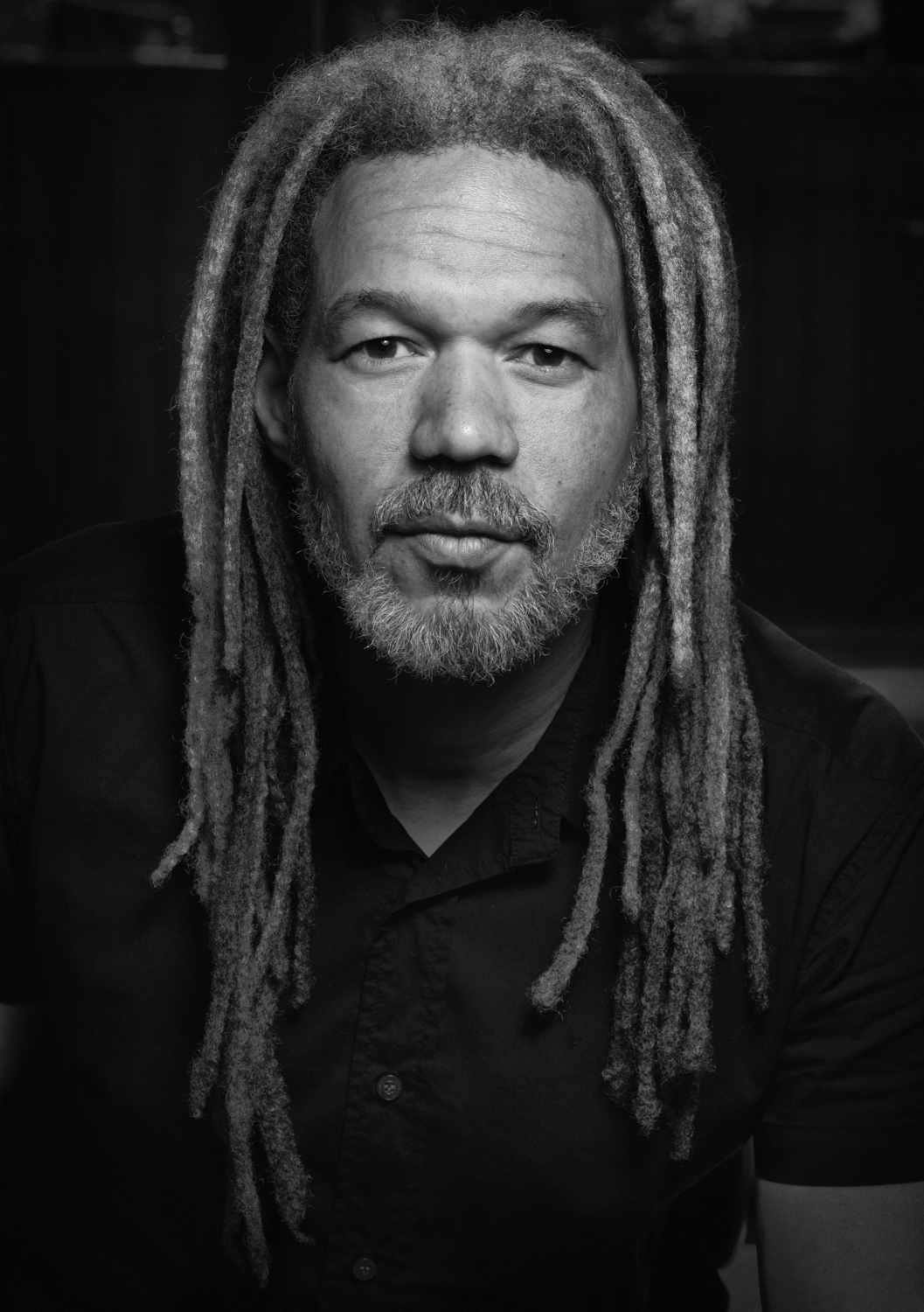 Portrait of Harvard history professor, Vincent Brown, by Sharona Jacobs. Cambridge, MA.