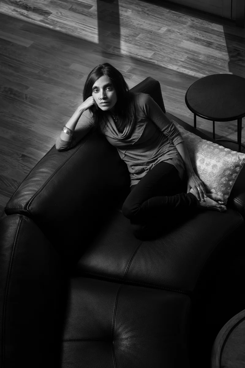 Portrait of Ajantha Subramanian, Harvard anthropology professor, by Sharona Jacobs. Cambridge, MA.