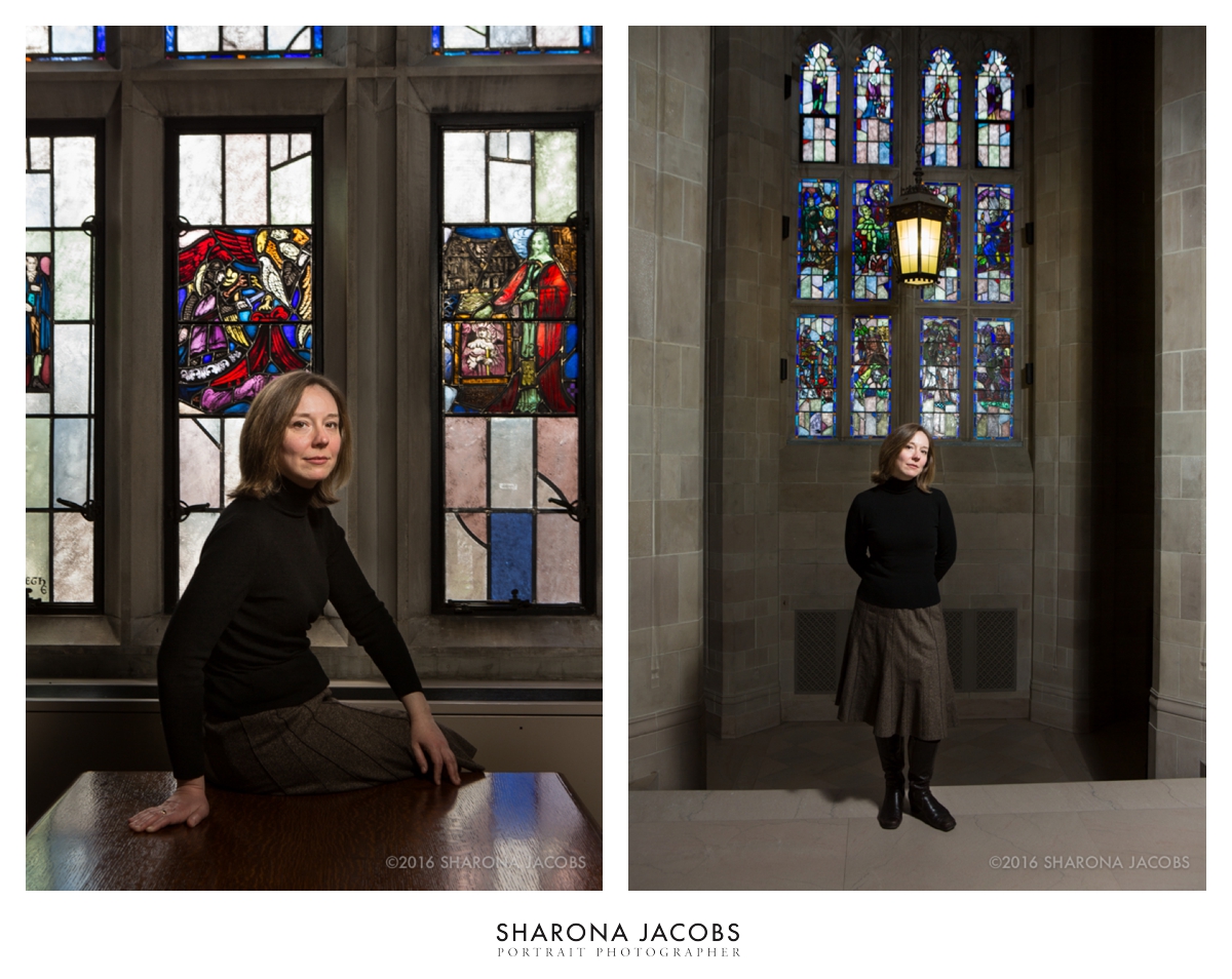 History professor, Sarah G. Ross, PhD. Boston College's Bapst Library, Chestnut Hill, MA.
