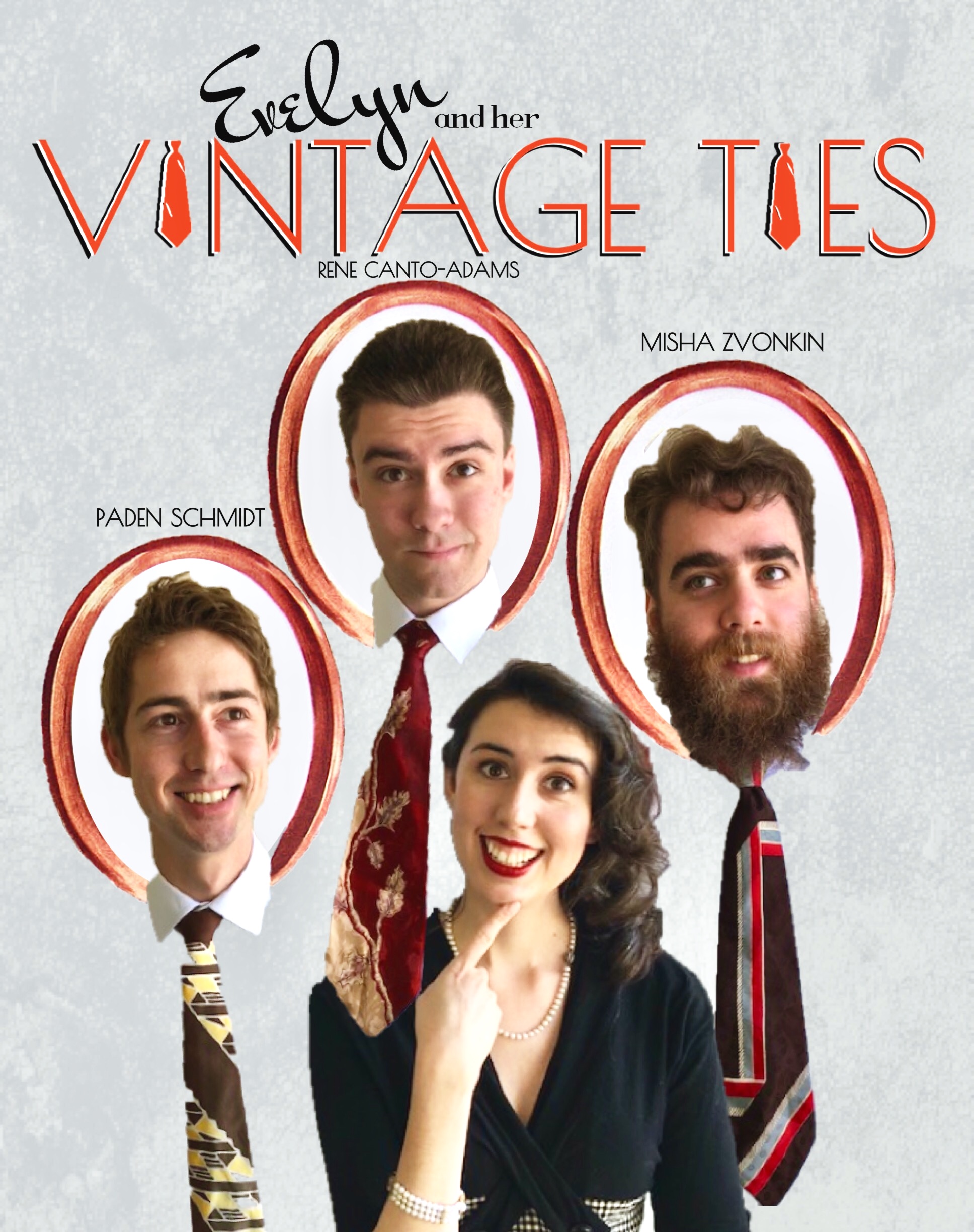 Evelyn and her Vintage Ties is a retro jazz band based in Silicon Valley. Drawing inspiration from 1930’s musicians such as Billie Holiday, Benny Goodman, and Django Reinhardt, the group has a playful, classic sound. Their repertoire is a mix of everything from swing standards to New Orleans blues.