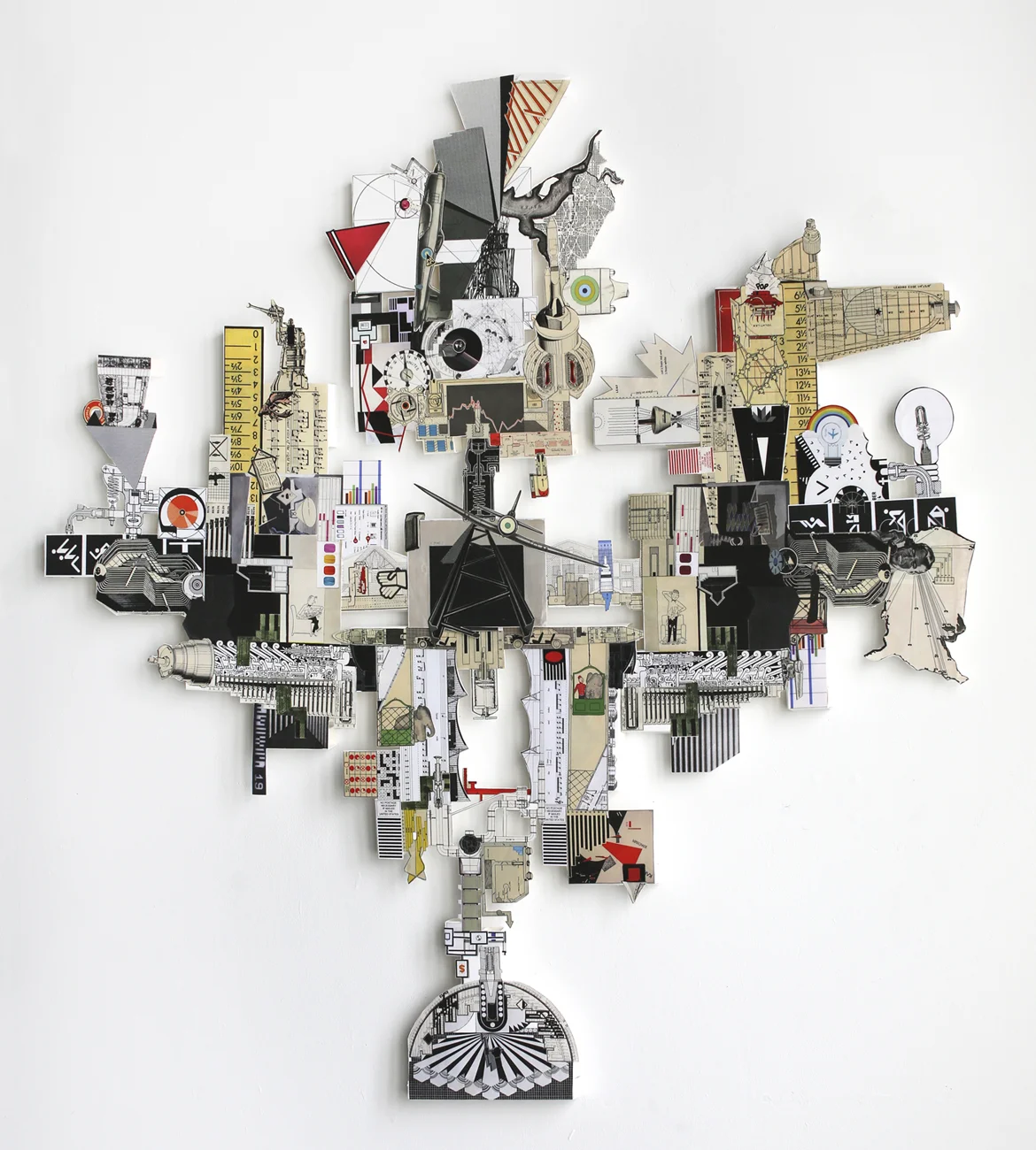 Monique Motut-Firth. Place one-way check valve on leading edge option , 2015. Inkjet print, mixed paper. Installation view, Mitchell Press Gallery, Vancouver BC.