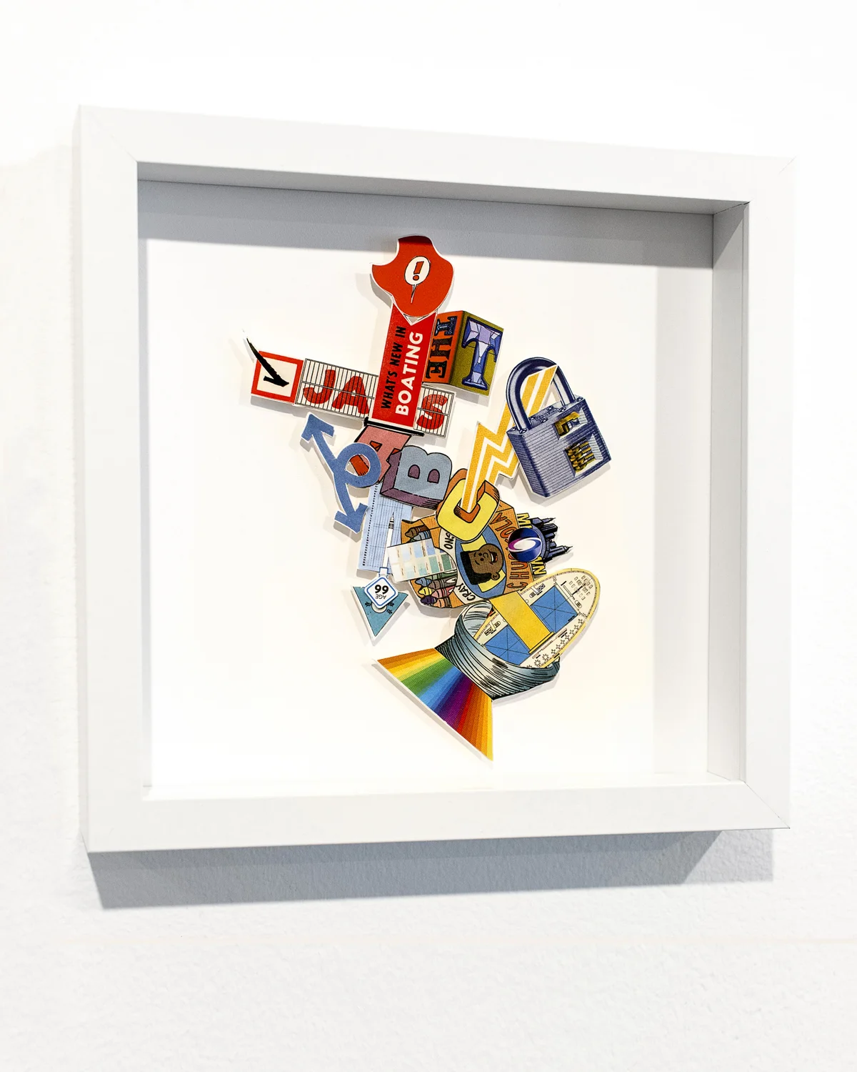 What's new in ABC, 2015. Hand-cut and mounted inkjet print. 