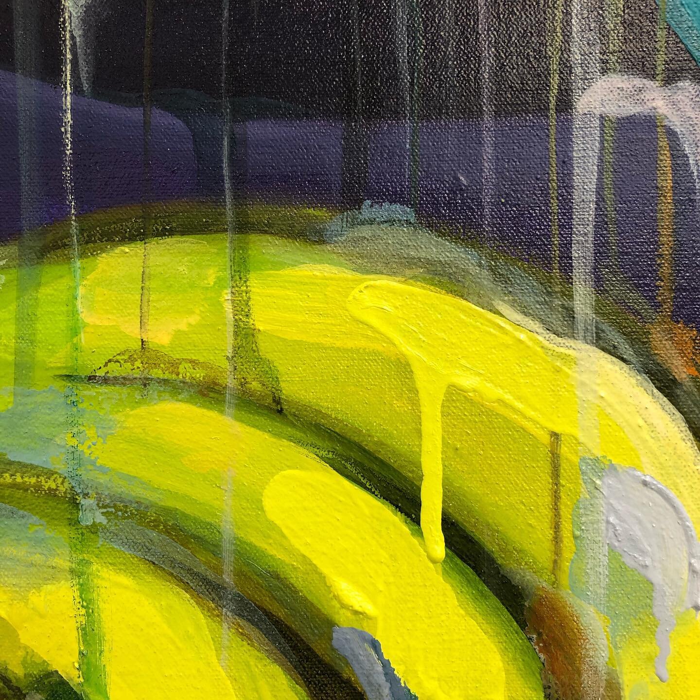Missing the tactility of the world, details of new paintings 
.
.
.
.
#moniquemmf #chartreuse #ooze #goo #paint #details