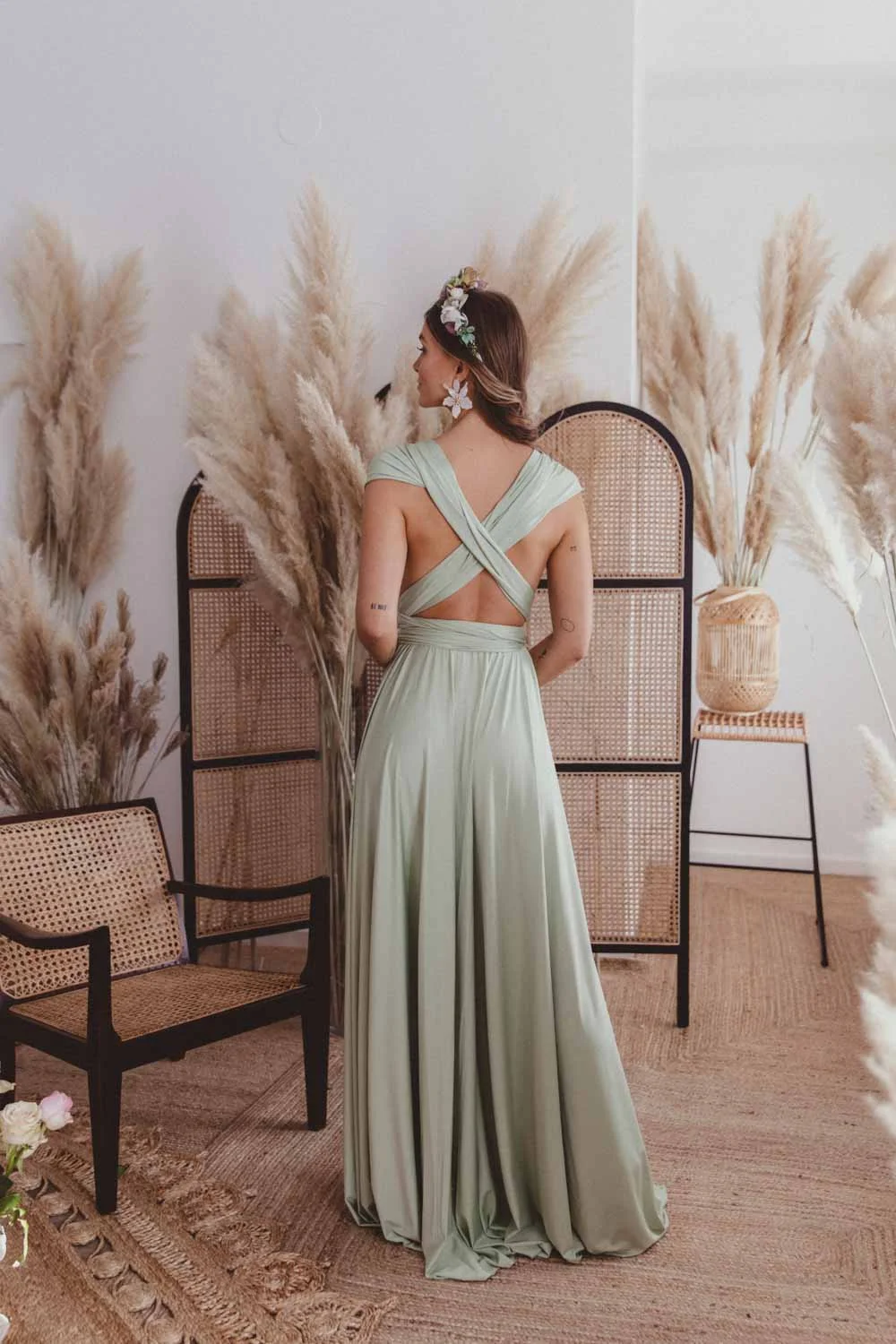 eucalyptus bridesmaid dress