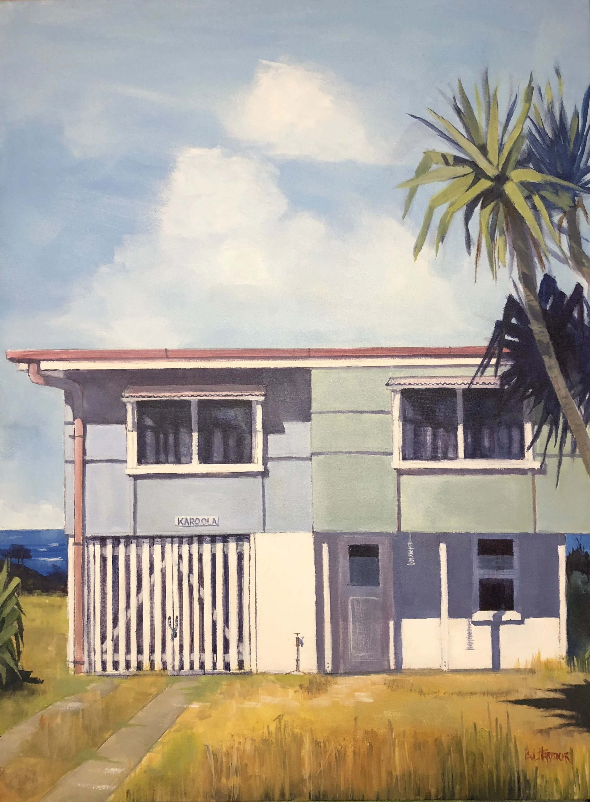 Coastal Beach Shack Print | KAROOLA | Achival Print #1816