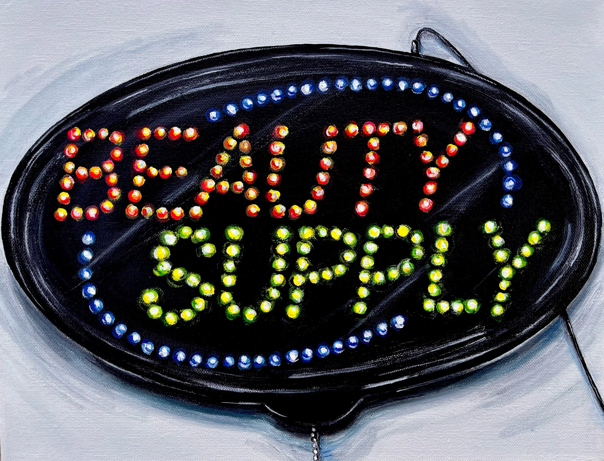 Beauty Supply 01, 2024. Acrylic on canvas. 11” x 14”.
