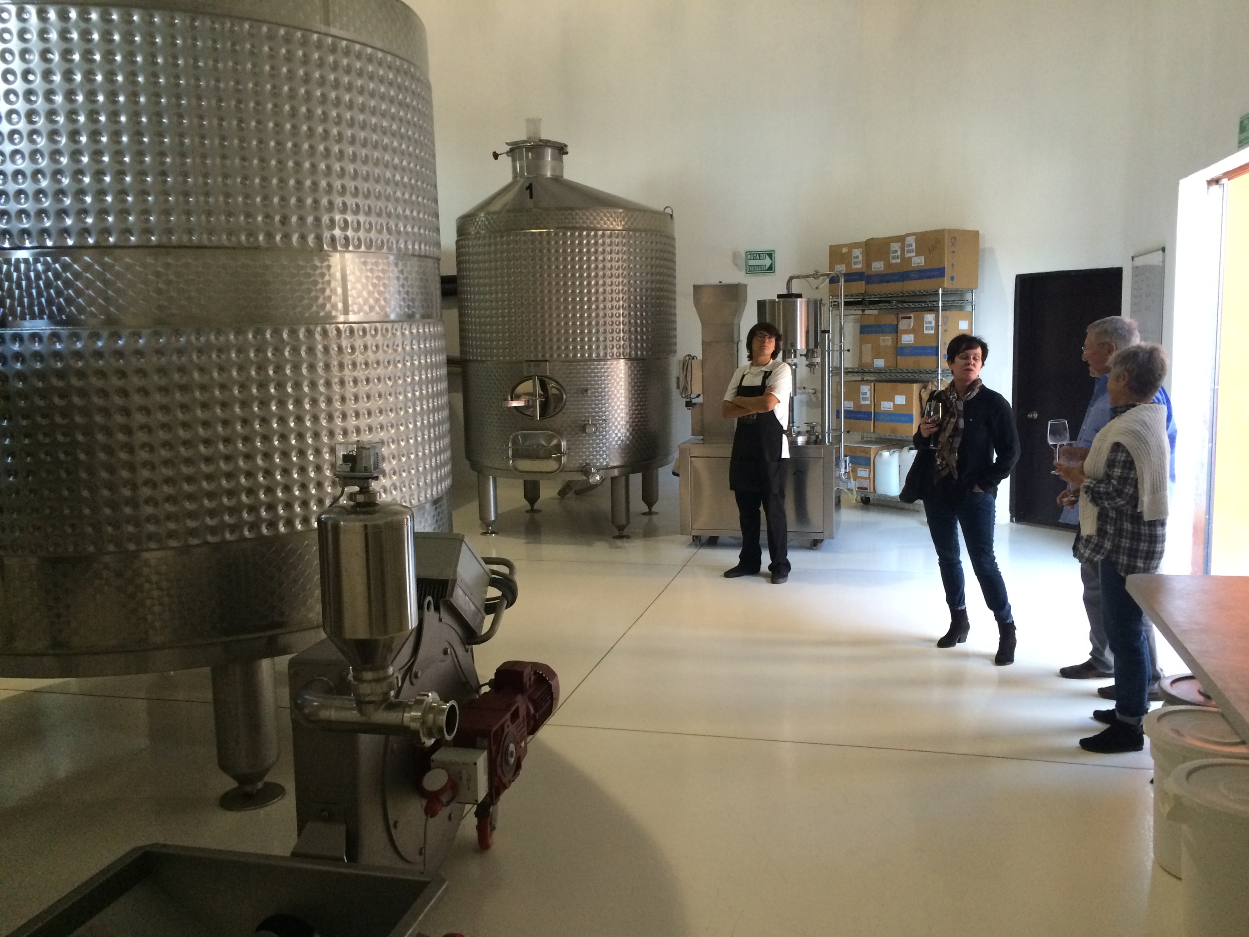 BTK ON TOUR: the fermentation room at Las Nubes is impressive