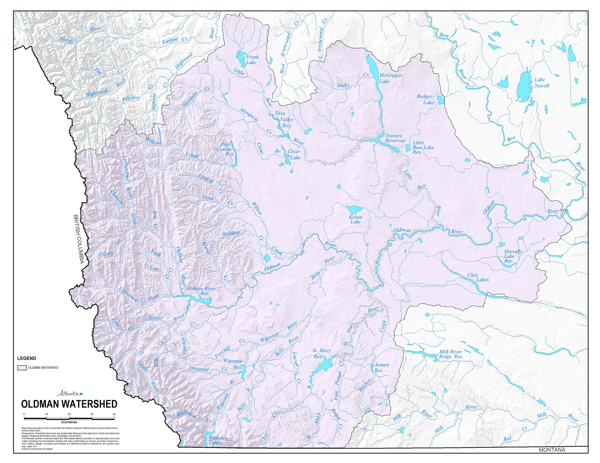  The Oldman Watershed Basin. View More Maps>>