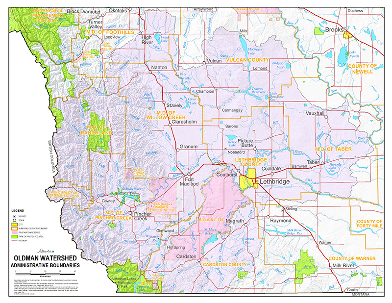 Oldman Watershed Administrative Boundaries