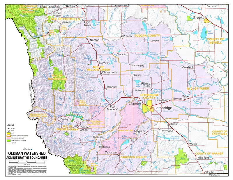 Oldman Watershed Administrative Boundaries