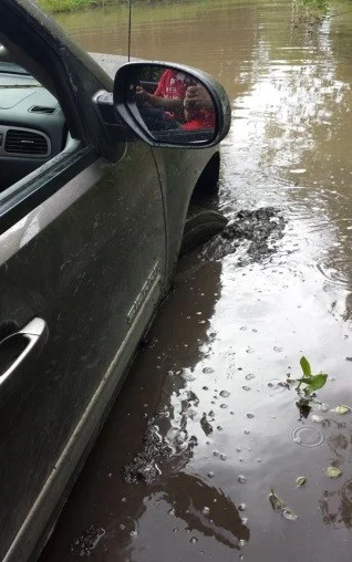 Example of inappropriate motorized recreation – wheels in the water. Photo taken from Pole Haven Facebook Page , 2013.