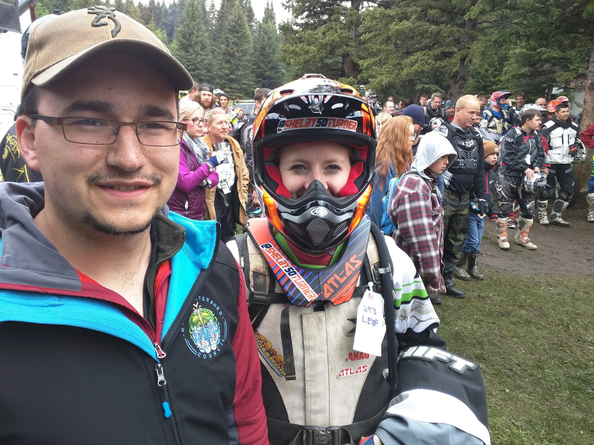 Rob Taylor with one of the Racers from the Ladies Expert series