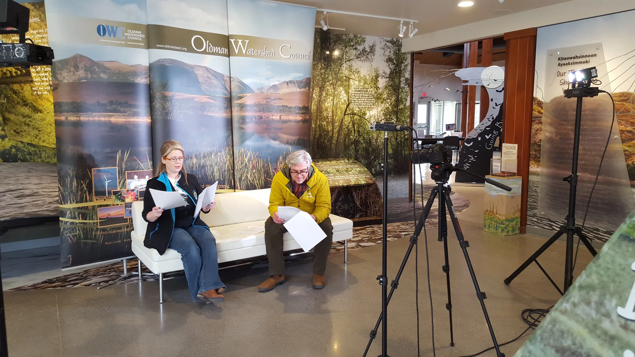 One of the videos features Anna Garleff, OWC Communications Specialist, and Doug Kaupp, City of Lethbridge General Manager of Water and Wastewater, discussing the science behind Lethbridge's innovative wastewater treatment plant. 