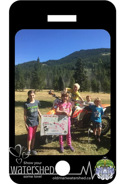  These young folks have got it right! "For the love of dirt biking, camping and fishing we will stay on the trail, put fires out and clean up."