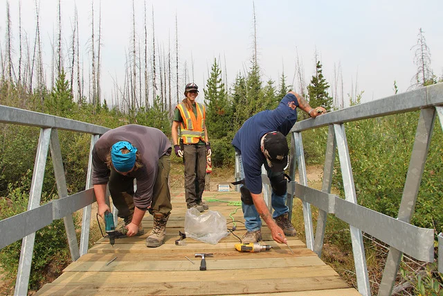 OWC helps deck bridges to encourage motorized recreationists to steer clear of creeks. 