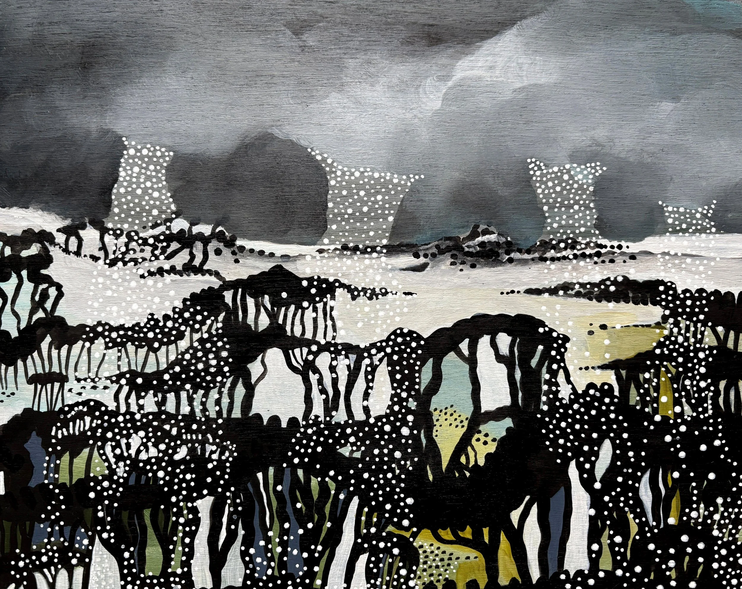 The shape of cold remembered by the trees