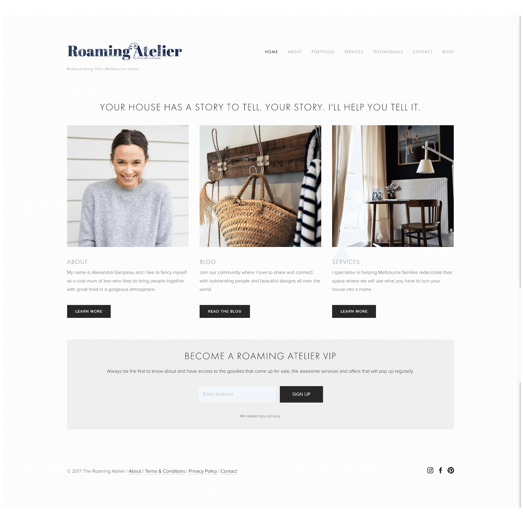 Roaming melier website