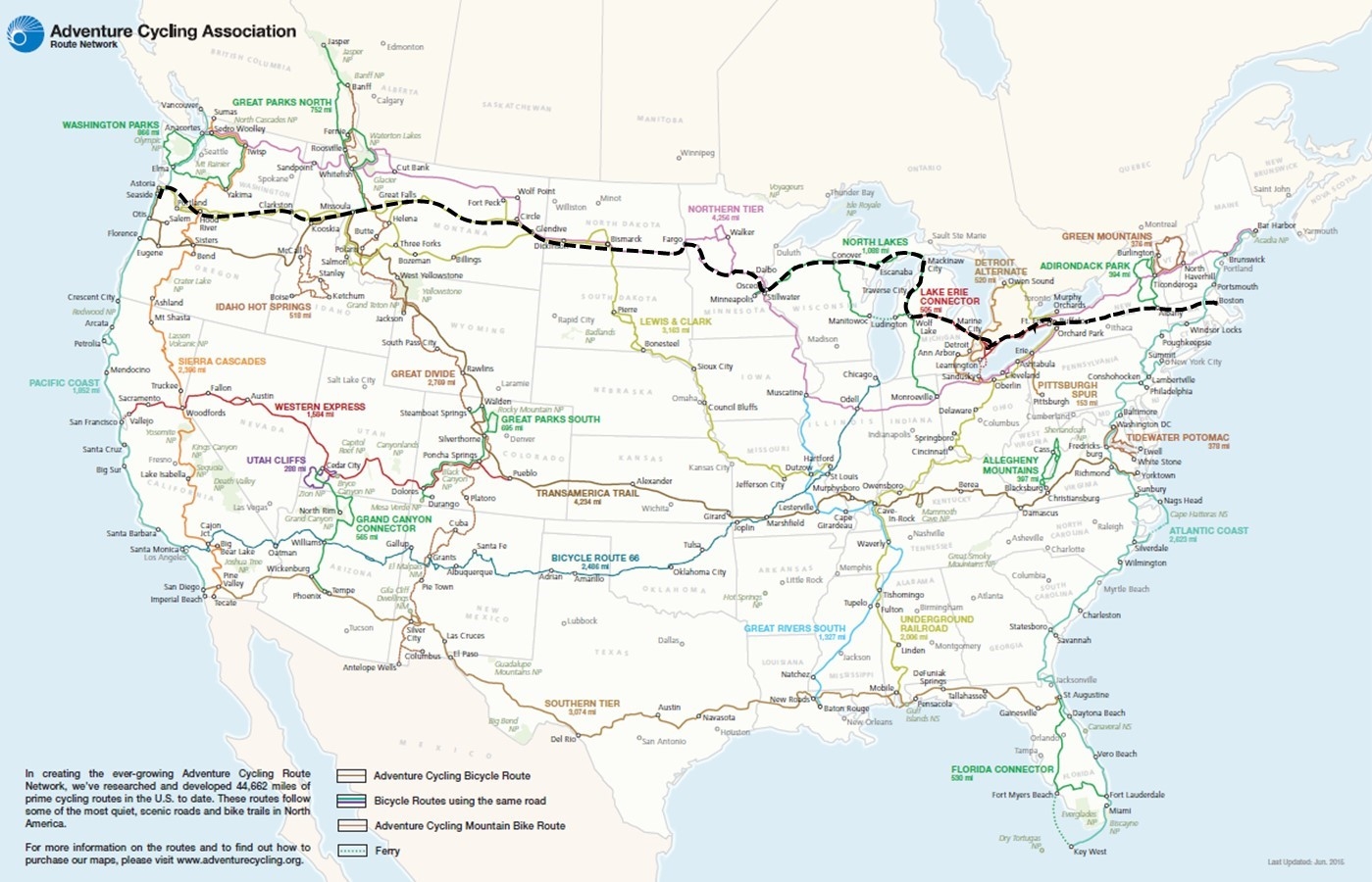 Adventure Cycling Route Network 2025