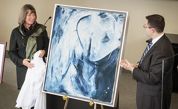  Dévoilement de l’œuvre d’art commémorative de la Promotion 2017, Centre de formation médicale du Nouveau-Brunswick