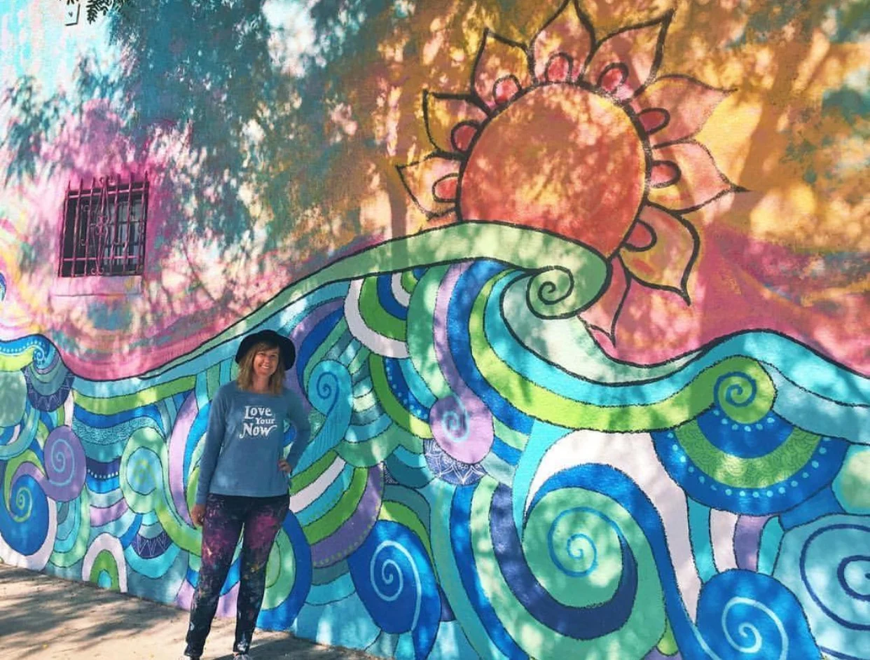 "Endless Summer" mural for The Avenue Mural Project, City Heights, San Diego, 2017