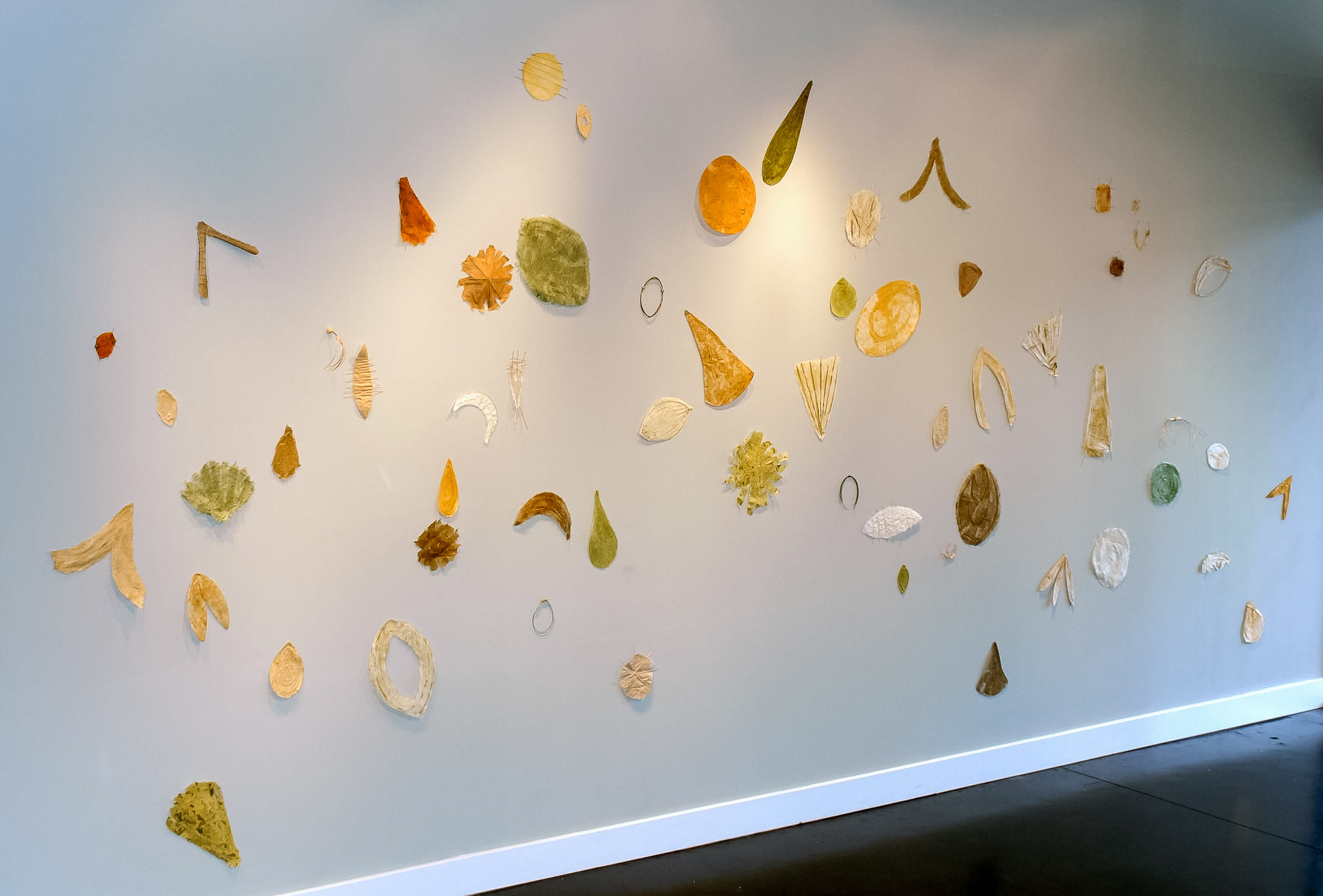 Findings Installation- 50 forms- wire, mulberry and mixed papers 2010