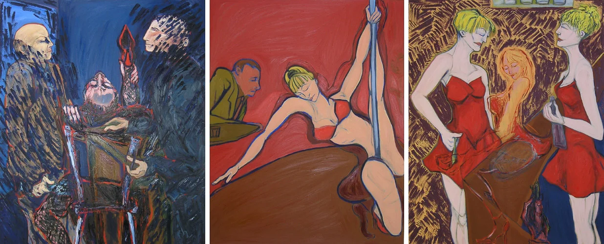 The Club oil on canvas 60" x 144" 2006