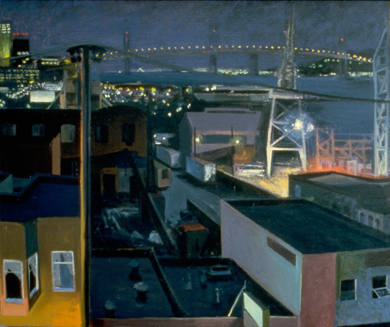 View from Studio —Night, 1984 Oil on canvas, 56 x 66 in.