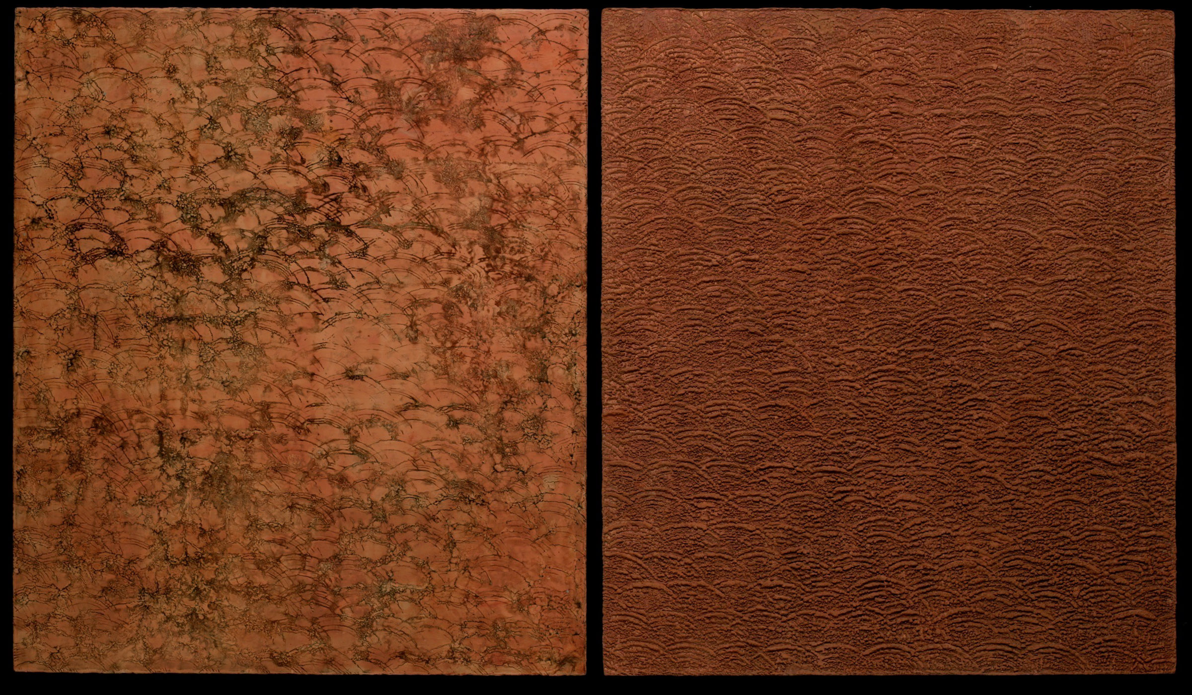 Sedimentary Series, Sienna (2007) Dyptich 44" x 76"