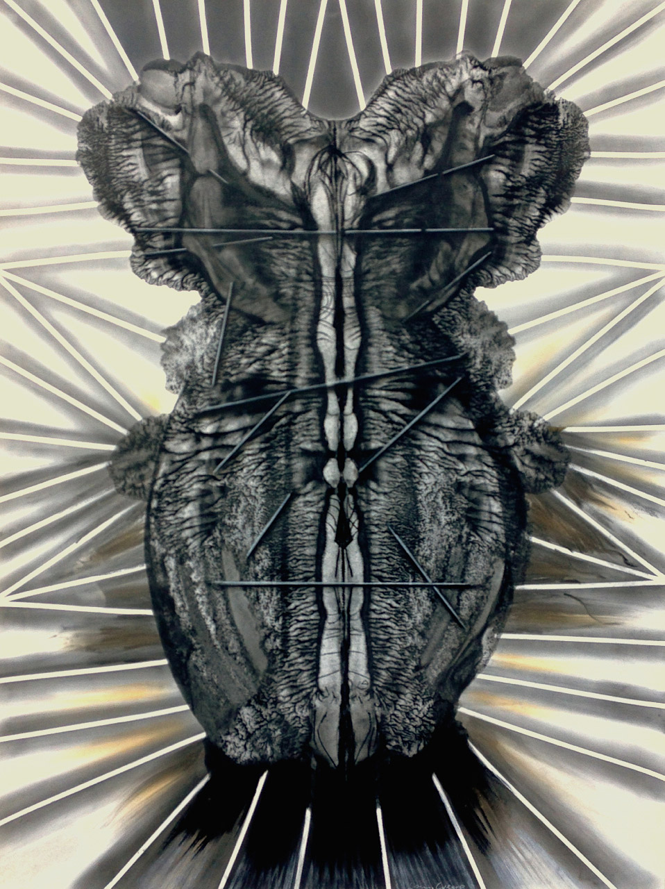 “Amazon” 2015 4’ x 3’ Mixed media on rag paper