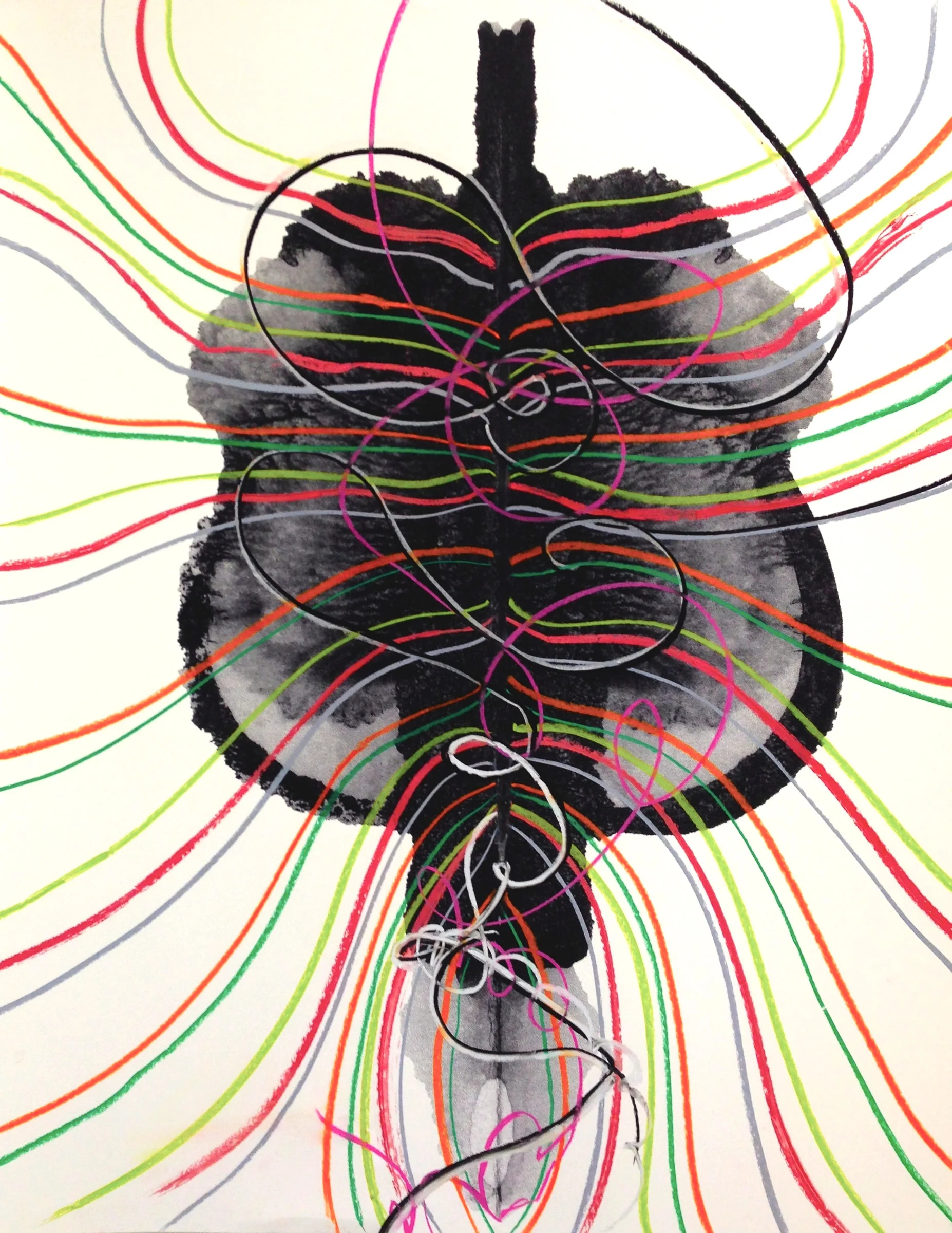 “Imogen” 2015 4’ x 3’ Mixed Media on rag paper