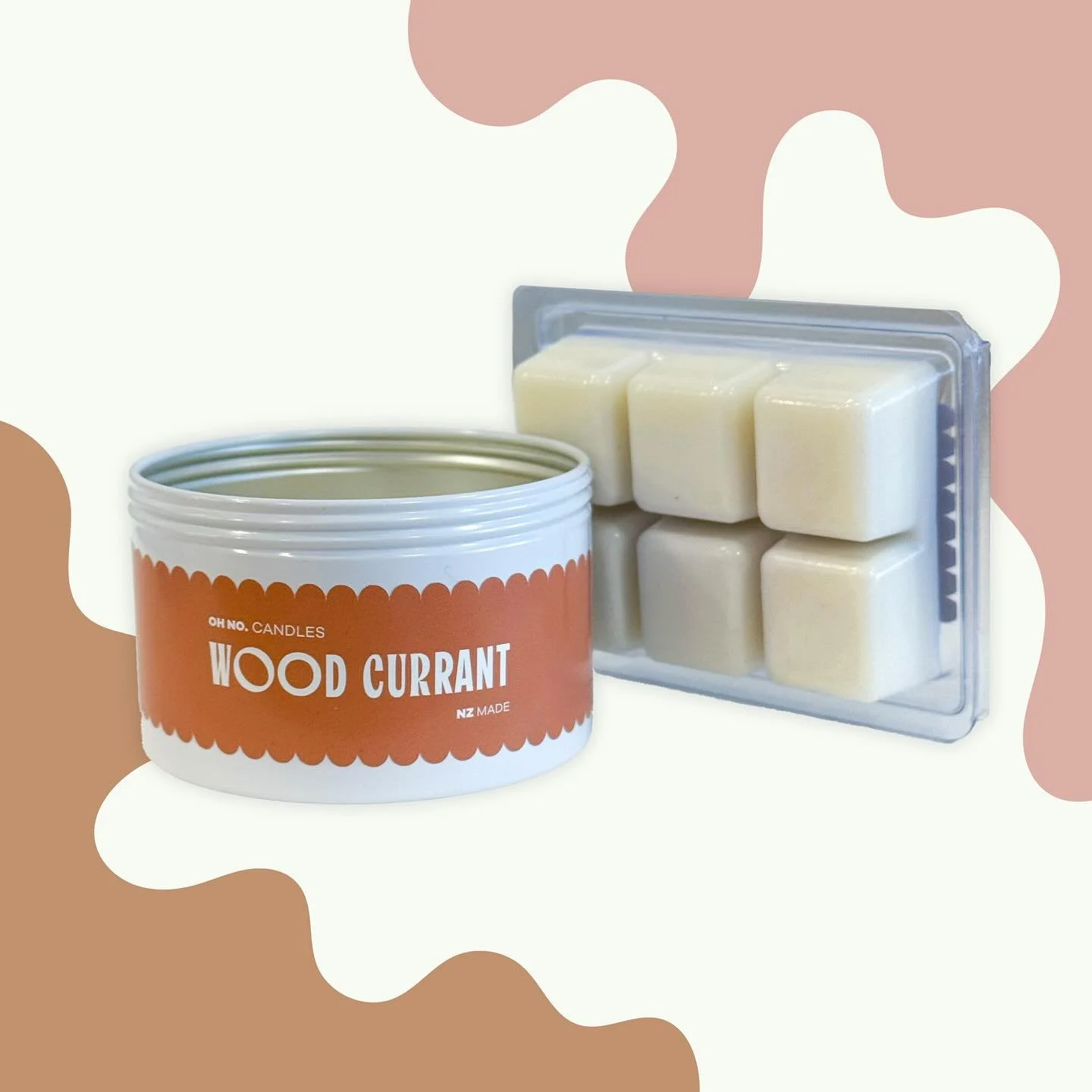 The Wood Currant fragrance by OH NO. candles features notes of Blackcurrant, Lemon and Sandalwood reminiscent of Otago&rsquo;s fruit growing valleys.

Candles and melts are hand poured natural soy wax, fragranced with high quality fragrance oil for m