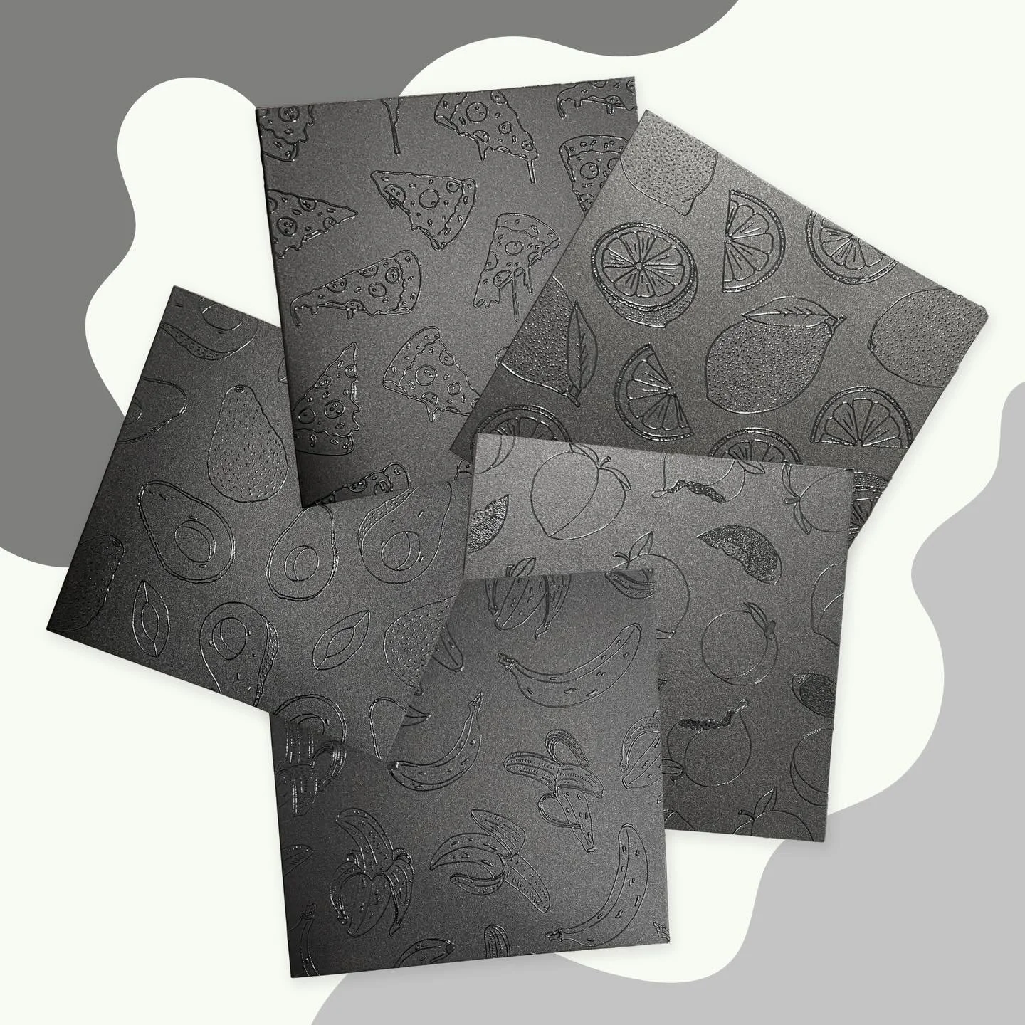 Monochromatic cards by @selfdestructstudio - matte black with raised clear gloss ink illustrations. Limited and individually hand numbered inside.
#dunedin #design #nzmade