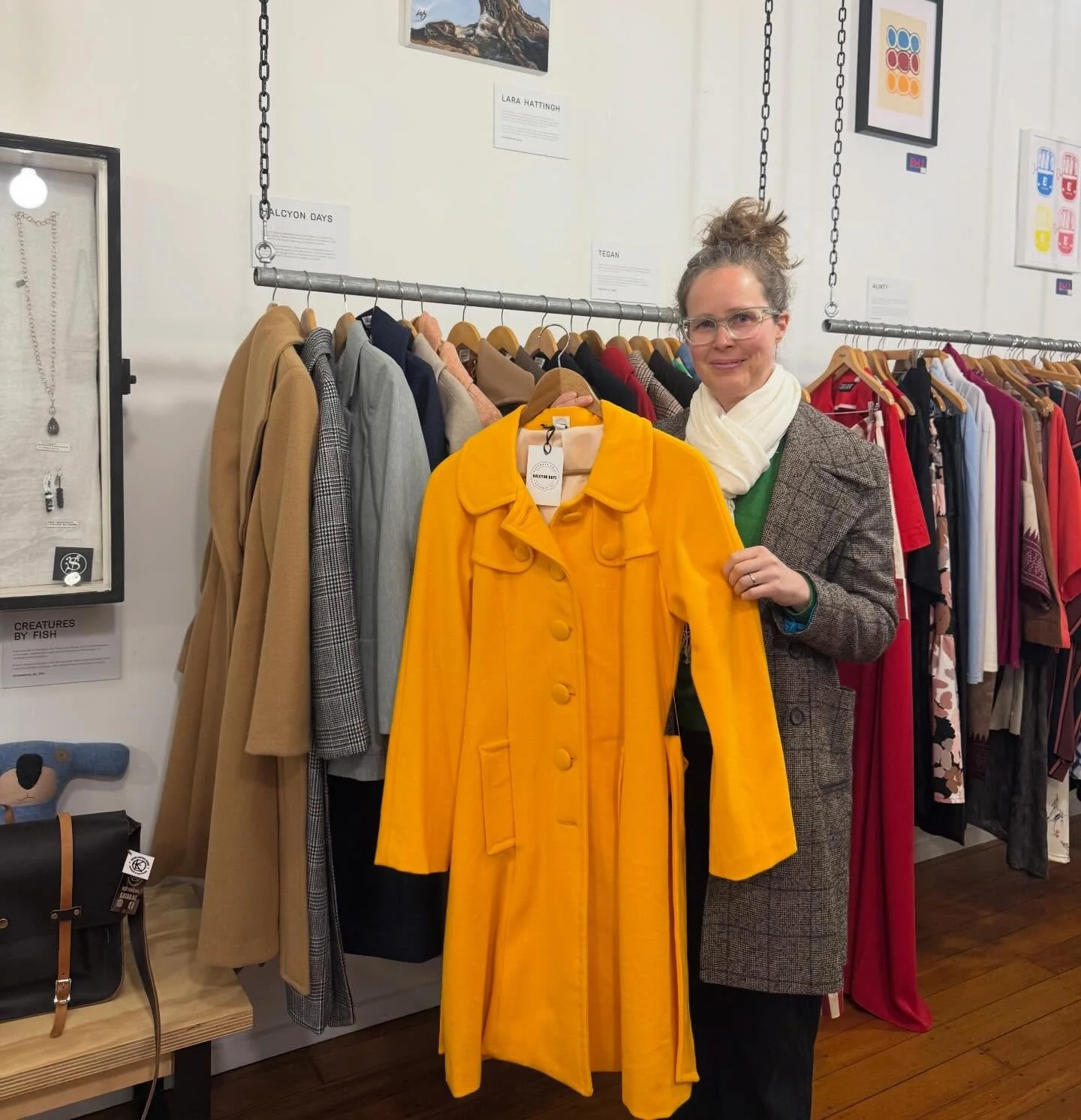 Welcome to Hayley from Halcyon Days, popping up in store with these fabulous winter coats. We are open late tonight to 7pm so pop in!