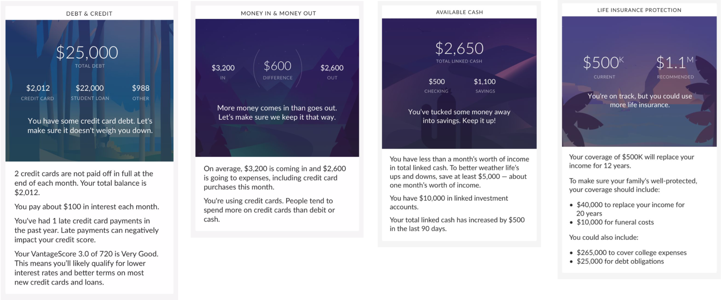 Components of Snapshot, part of Cinch’s initial offering before Spending