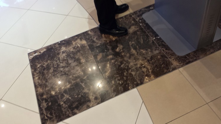 A positive finding indicated that dark tiling around the kiosk attracts customers