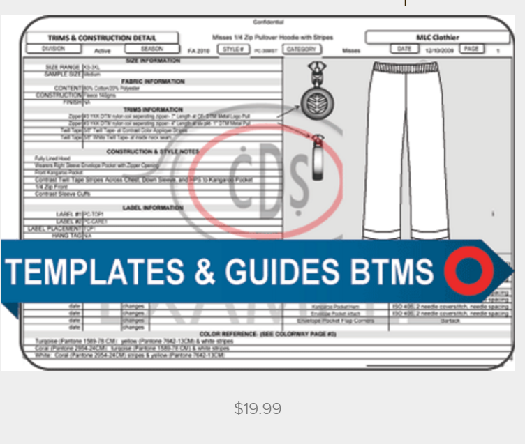Specification Sheet Template - Basic Bottoms 