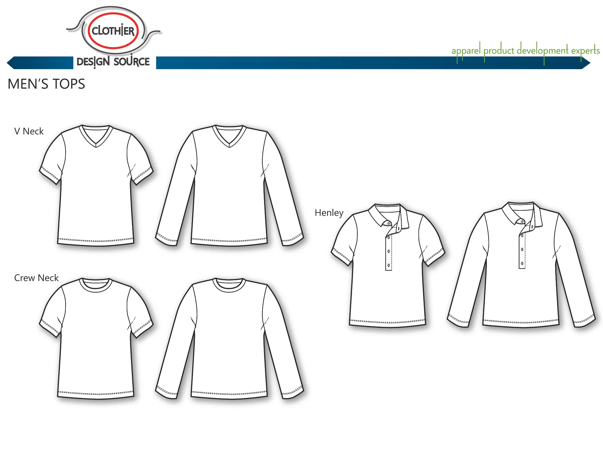 Flat Illustrations - Men's Tops 