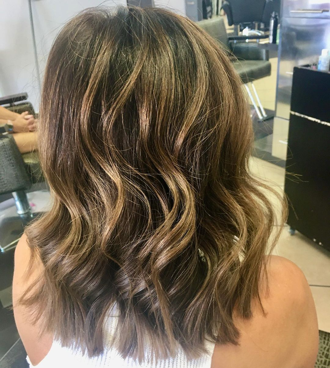 Rich Brown with Honey Balayage