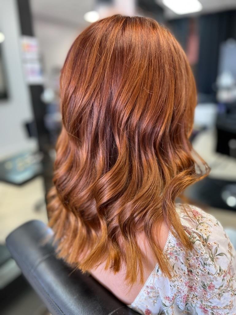 Vibrant Auburn with Copper Highlights