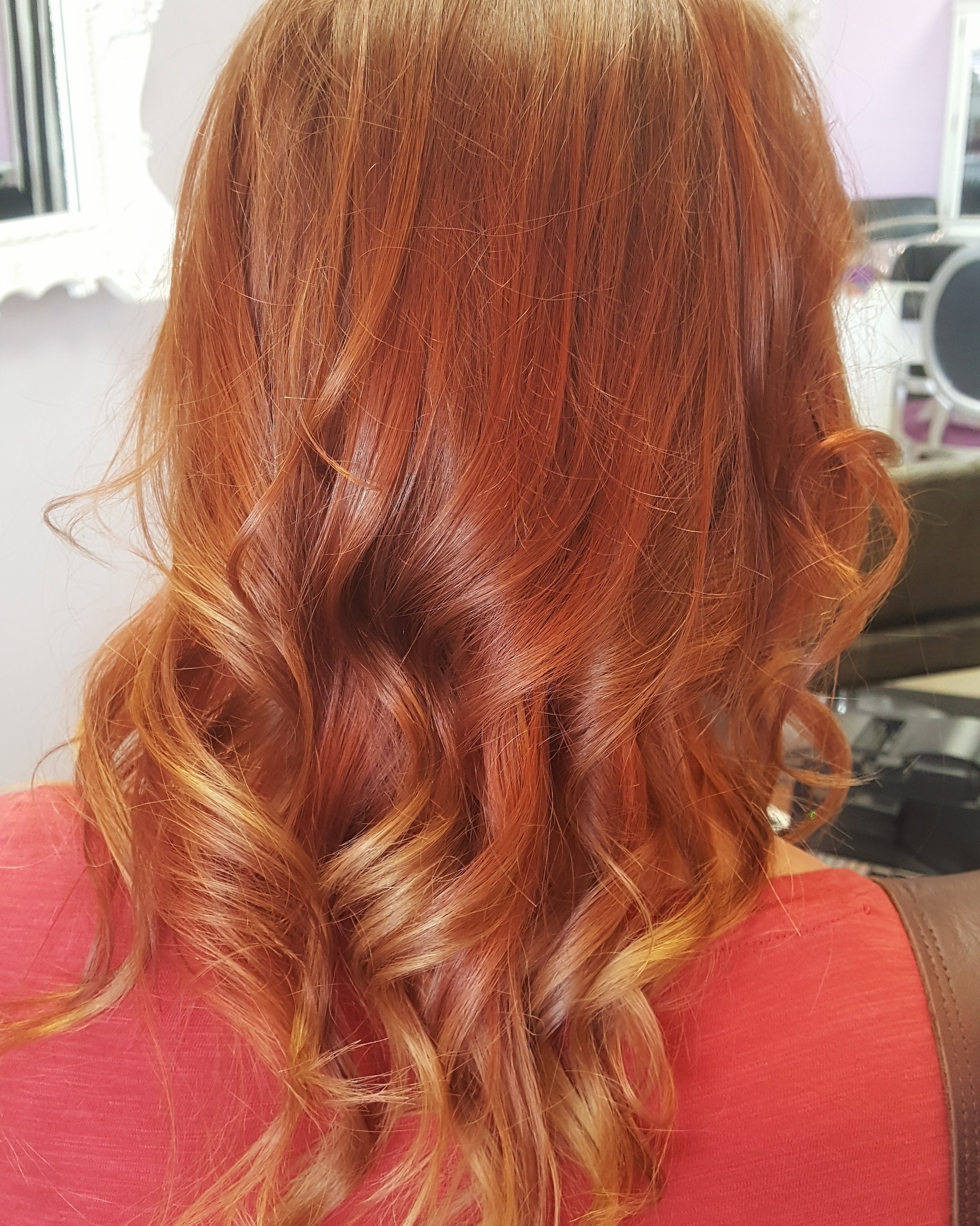 Intense Red/Copper with light ends