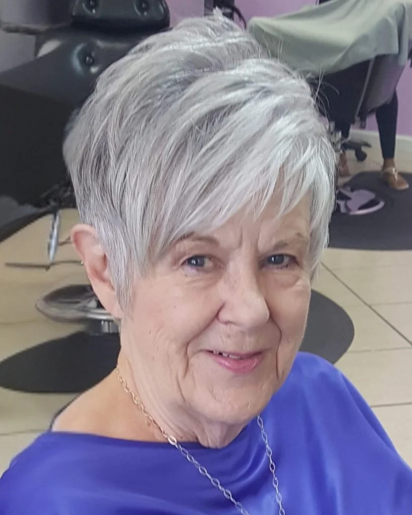 Silver Sassy Short Haircut